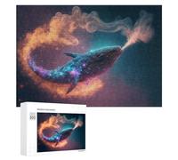 Rompecabezas 300 PCS para Adolescentes Whale in Cosmic Dreamscape-2 Rompecabezas para Adultos Juego Familiar Carrera De Velocidad De Manos Regalos para Reducir El Estrés 300 PCS