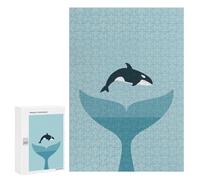 Rompecabezas 300 PCS para Adolescentes Whale Tail and Orca Rompecabezas DIY Juguetes Una Obra De Arte como Regalo para Toda La Familia 300 PCS