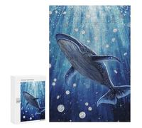 Rompecabezas 300 PCS para Adolescentes Whale Watching Underwater Rompecabezas para Adultos Que Mejoran La Memoria Difícil Y Desafiante Cumpleaños 300 PCS