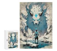 Rompecabezas 300 PCS para Adolescentes White Lion Spirit Rompecabezas para Adultos Juego Práctico Decoración del Hogar Cumpleaños Y Navidad 300 PCS