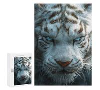 Rompecabezas 300 PCS para Adolescentes White Tiger Close-Up Rompecabezas para Adultos Juguete Decoración De Pared Difícil Difícil Desafiante De Completar 300 PCS