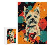 Rompecabezas 300 PCS para Adolescentes White West Highland Terrier Pop Art Print Playful Dog Decor Rompecabezas para Adultos Juego Familiar Decoración del Hogar para Cumpleaños, Navidad 300 PCS