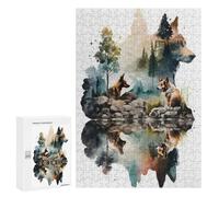 Rompecabezas 300 PCS para Adolescentes Wild Dogs Rompecabezas para Adultos Juego Familiar Una Obra De Arte como Regalo para Toda La Familia 300 PCS