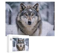 Rompecabezas 300 PCS para Adolescentes Winter Wolf Majesty Rompecabezas para Adultos Juegos Relajantes Difícil Difícil Desafío Educativo 300 PCS