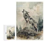 Rompecabezas 300 PCS para Adolescentes Wolf Call of The Wild Rompecabezas para Adultos Juego Práctico Decoración del Hogar Cumpleaños Y Navidad 300 PCS