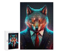 Rompecabezas 300 PCS para Adolescentes Wolf CEO In Suit Rompecabezas para Adultos Juguete Decoración De Pared Difícil Difícil Desafiante De Completar 300 PCS