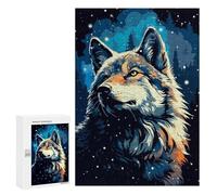 Rompecabezas 300 PCS para Adolescentes Wolf Winter Snow Pixel Art Rompecabezas para Adultos Juego Práctico Pero Divertido Y Humorístico para Cumpleaños, Navidad 300 PCS