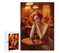 Rompecabezas 300 PCS para Adolescentes Woman Seated at A Table Rompecabezas para Adultos Juego Práctico Pero Divertido Y Humorístico Regalo De Cumpleaños, Regalos, 300 PCS