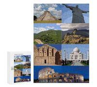 Rompecabezas 300 PCS para Adolescentes Wonders of The World Rompecabezas para Adultos Juego Práctico Pero Divertido Y Humorístico Regalo De Cumpleaños, Regalos, 300 PCS