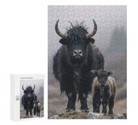 Rompecabezas 300 PCS para Adolescentes Yak Animal Family Rompecabezas para Adultos Juego Familiar Una Obra De Arte como Regalo para Toda La Familia 300 PCS