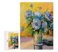 Rompecabezas 300 PCS para Adultos A Bouquet of Blue Flowers Rompecabezas para Adultos Juguetes De Bricolaje Pero Divertidos Y Humorísticos para Cumpleaños, Navidad 300 PCS