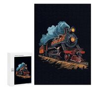Rompecabezas 300 PCS para Adultos A Classic Steam Train Rompecabezas para Adultos Juguetes Antiestrés Mejora La Memoria Gran Regalo para Jugar 300 PCS