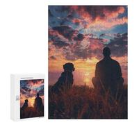 Rompecabezas 300 PCS para Adultos A Man with Dog In Mind Rompecabezas para Adultos Juego De Ingenio Regalo De Cumpleaños Ayuda A Ejercitar El Cerebro 300 PCS