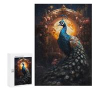 Rompecabezas 300 PCS para Adultos A Peacock in Moonlight Rompecabezas para Adultos Juguete Decoración De Pared Decoración Perfecta Regalos para Reducir El Estrés 300 PCS
