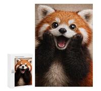 Rompecabezas 300 PCS para Adultos Adorable Red Panda Portrait Rompecabezas para Adultos Juego Práctico Decoración De Pared Ayuda A Ejercitar El Cerebro 300 PCS