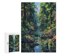 Rompecabezas 300 PCS para Adultos Anime River Forest Fantasy Rompecabezas para Adultos Juegos Divertidos Vacaciones En Casa Matar El Tiempo para Cumpleaños, Navidad 300 PCS