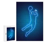 Rompecabezas 300 PCS para Adultos Basketball Neon 2 Rompecabezas para Adultos Juguetes De Bricolaje Pero Divertidos Y Humorísticos para Cumpleaños, Navidad 300 PCS