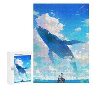 Rompecabezas 300 PCS para Adultos Blue Sky Anime Landscape Rompecabezas para Adultos Juguetes De Bricolaje Pero Divertidos Y Humorísticos para Cumpleaños, Navidad 300 PCS