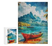 Rompecabezas 300 PCS para Adultos Bora Bora Art Rompecabezas para Adultos Juguete Decoración De Pared Decoración Perfecta Regalos para Reducir El Estrés 300 PCS