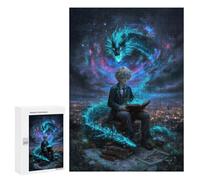 Rompecabezas 300 PCS para Adultos Boy Reading with Dragon Spirit Rompecabezas para Adultos Juguete Decoración De Pared Decoración del Hogar para Cumpleaños, Navidad 300 PCS