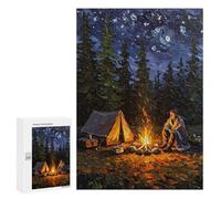 Rompecabezas 300 PCS para Adultos Campfire Under The Stars Rompecabezas para Adultos Juguetes De Bricolaje Pero Divertidos Y Humorísticos para Cumpleaños, Navidad 300 PCS