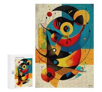 Rompecabezas 300 PCS para Adultos Celestial Balance - Modern Cosmic Geometry in Cyan, Vermillion, and Gold Rompecabezas Juego Familiar Difícil Oferta Difícil como Regalo para Toda La Familia 300 PCS