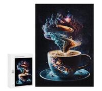 Rompecabezas 300 PCS para Adultos Coffee Galaxy Rompecabezas para Adultos Juguetes De Bricolaje Pero Divertidos Y Humorísticos para Cumpleaños, Navidad 300 PCS