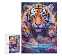 Rompecabezas 300 PCS para Adultos Colorful Tiger Family Rompecabezas para Adultos Juegos Relajantes Decoración Perfecta como Regalo para Toda La Familia 300 PCS