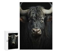 Rompecabezas 300 PCS para Adultos Cool Yak Animal Portrait Rompecabezas para Adultos Juegos De Relajación Decoración Cumpleaños 300 PCS