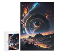 Rompecabezas 300 PCS para Adultos Cosmic Alien Landscape Rompecabezas para Adultos Juegos Familiares Carrera De Velocidad Manual Regalos para Amigos Y Familiares 300 PCS