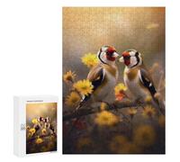 Rompecabezas 300 PCS para Adultos Couple of Bird Goldfinch Rompecabezas para Adultos Juego De Ingenio Regalo De Cumpleaños Ayuda A Ejercitar El Cerebro 300 PCS
