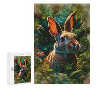 Rompecabezas 300 PCS para Adultos Curious Rabbit in The Garden Rompecabezas para Adultos Juguete Decoración De Pared Decoración Perfecta Regalos para Reducir El Estrés 300 PCS