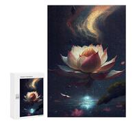 Rompecabezas 300 PCS para Adultos Dancing Lotus Flower Oasis Rompecabezas para Adultos Juegos Divertidos Vacaciones En Casa Matar El Tiempo para Cumpleaños, Navidad 300 PCS