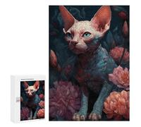 Rompecabezas 300 PCS para Adultos Devon Rex Cat Dream Rompecabezas para Adultos Juegos Divertidos Vacaciones En Casa Matar El Tiempo para Cumpleaños, Navidad 300 PCS