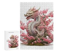 Rompecabezas 300 PCS para Adultos Dragon Pink Japan Rompecabezas para Adultos Juegos Familiares Carrera De Velocidad Manual Regalos para Amigos Y Familiares 300 PCS
