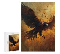 Rompecabezas 300 PCS para Adultos Eagle in Flight Painting Rompecabezas para Adultos Juegos Divertidos Vacaciones En Casa Matar El Tiempo para Cumpleaños, Navidad 300 PCS