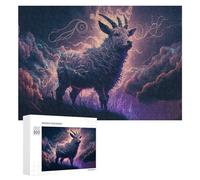 Rompecabezas 300 PCS para Adultos Electric Goat in Clouds Rompecabezas para Adultos Juegos De Relajación Decoración Cumpleaños 300 PCS