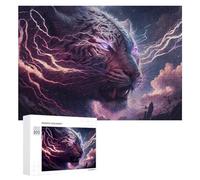 Rompecabezas 300 PCS para Adultos Electric Tiger Artwork Rompecabezas para Adolescentes Juguete Decoración De Pared Decoración Desafiante De Completar 300 PCS
