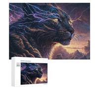 Rompecabezas 300 PCS para Adultos Electric Tiger Mystic Power Unleashed Rompecabezas para Adultos Juguete Decoración De Pared Análisis Y Lógica Desafiante De Completar 300 PCS