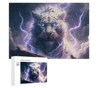 Rompecabezas 300 PCS para Adultos Electric Tiger Storm Artwork Rompecabezas para Adolescentes Juguete Decoración De Pared Decoración Desafiante De Completar 300 PCS