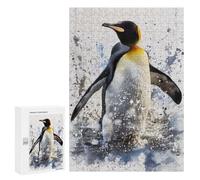 Rompecabezas 300 PCS para Adultos Emperor Penguin Watercolor Rompecabezas para Adultos Juegos Relajantes Corte De Precisión Oferta como Regalo para Toda La Familia 300 PCS