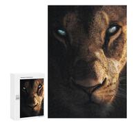 Rompecabezas 300 PCS para Adultos Eyes of The Lion Rompecabezas para Adultos Juguetes De Bricolaje Pero Divertidos Y Humorísticos para Cumpleaños, Navidad 300 PCS