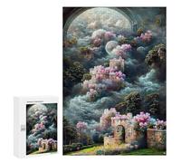 Rompecabezas 300 PCS para Adultos Fantasy Cloud Cityscape Rompecabezas De Juguete para Decoración De Pared, Divertido Y Humorístico, Cumpleaños 300 PCS