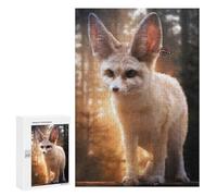 Rompecabezas 300 PCS para Adultos Fennec Fox and Butterfly Rompecabezas para Adultos Juego De Ingenio Regalo De Cumpleaños Ayuda A Ejercitar El Cerebro 300 PCS