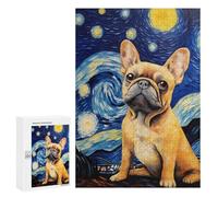 Rompecabezas 300 PCS para Adultos French Bulldog Rompecabezas para Adultos Juegos Divertidos Vacaciones En Casa Matar El Tiempo para Cumpleaños, Navidad 300 PCS