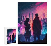 Rompecabezas 300 PCS para Adultos Future Couple Cityscape Rompecabezas para Adultos Juegos Relajantes Corte De Precisión Oferta como Regalo para Toda La Familia 300 PCS