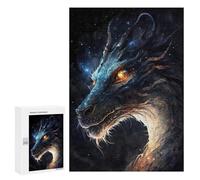 Rompecabezas 300 PCS para Adultos Galactic Dragon Head Art Print Rompecabezas Juguetes Antiestrés para La Diversión Familiar Oferta como Regalos para Toda La Familia 300 PCS