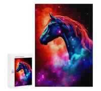 Rompecabezas 300 PCS para Adultos Galactic Horse Portrait Rompecabezas para Adultos Juguete Decoración De Pared Decoración Perfecta Regalos para Reducir El Estrés 300 PCS