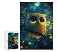 Rompecabezas 300 PCS para Adultos Glowing Forest Owl Rompecabezas Juguetes Antiestrés para La Diversión Familiar Oferta como Regalos para Toda La Familia 300 PCS