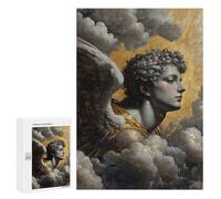 Rompecabezas 300 PCS para Adultos Gold X Angel in The Clouds Rompecabezas para Adultos Juguete Decoración De Pared Decoración del Hogar para Cumpleaños, Navidad 300 PCS